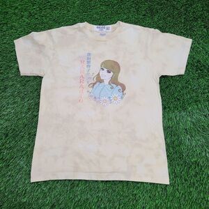 Japanese Anime Shirt Womens Medium 19x24 Beige